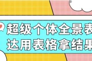 超级个体全景表达用表格拿结果