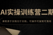 AI实操训练营二期，课程源于实践归于实践，可操作可复制可落地