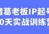 诸葛老板IP起号30天实战训练营