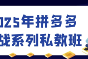 2025年拼多多实战系列私教班