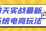 31天实战最新系统电商玩法