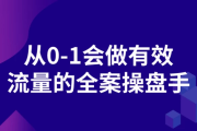 从0-1会做有效流量的全案操盘手