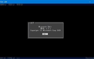Microsoft Edit(微软轻量级终端文本编辑器) v1.2.1 中文绿色版