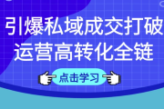 引爆私域成交打破运营高转化全链