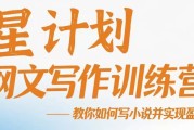 星计划网文写作训练营视频教程，教你如何写小说并实现盈利