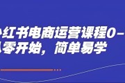 小红书电商运营课程0-1，从零开始，简单易学