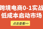 跨境电商0-1实战低成本启动市场