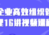 企业高效组织管理16讲视频课程