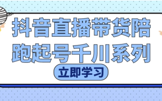 抖音直播带货陪跑起号千川系列