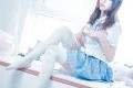 动漫博主猫君君MaoJun 蓝白梦幻少女