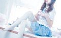 动漫博主猫君君MaoJun 蓝白梦幻少女