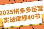2025拼多多运营实战课程40节