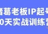 诸葛老板IP起号30天实战训练营