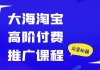 大海淘宝高阶付费推广课程