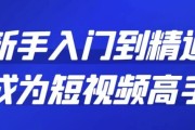 新手入门到精通成为短视频高手