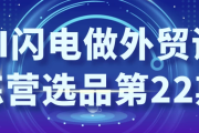 AI闪电做外贸训练营选品第22期