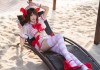 【瓜希酱】Cosplay《偶像大师》岛村卯月泳装