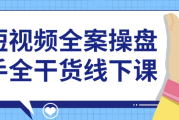 短视频全案操盘手全干货线下课