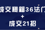 成交秘籍36法门+成交21招