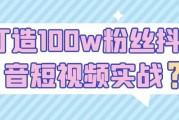 打造100w粉丝抖音短视频实战