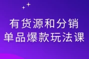 有货源和分销单品爆款玩法课