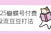 2025蝴蝶号付费投流豆豆打法