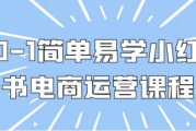 0-1简单易学小红书电商运营课程