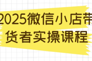 2025微信小店带货者实操课程