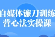 自媒体镰刀训练营心法实操课