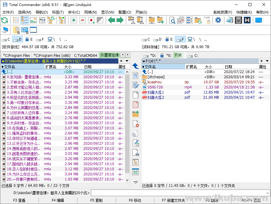 文件管理工具 Total Commander v11.55 中文绿色便携增强版