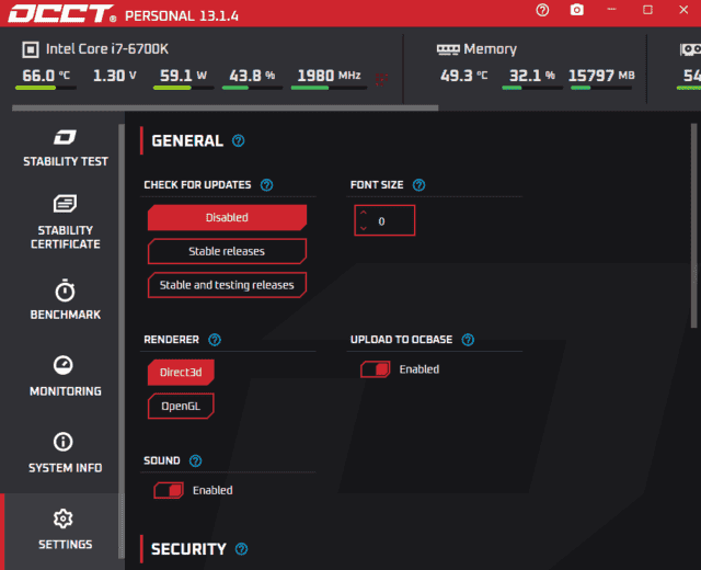 OCCT电脑硬件测试(烤鸡测试软件) v14.2.5.99 便携版