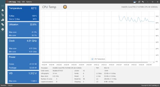 CPU Temp(实时监测CPU温度软件) v1.8.0.0 便携版 CPU Temp(实时监测CPU温度软件) v1.8.0.0 便携版