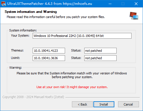 UltraUXThemePatcher(Win11主题破解限制工具) v4.5.0