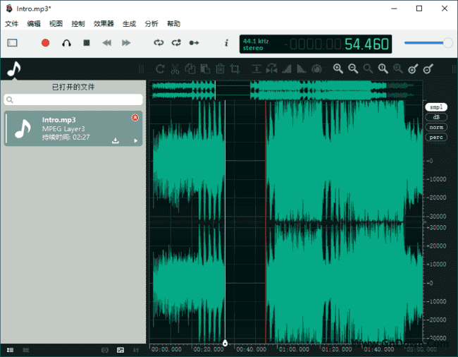 ocenaudio(录音和音频编辑软件) v3.16.0 多语便携版 ocenaudio(录音和音频编辑软件) v3.16.0 多语便携版