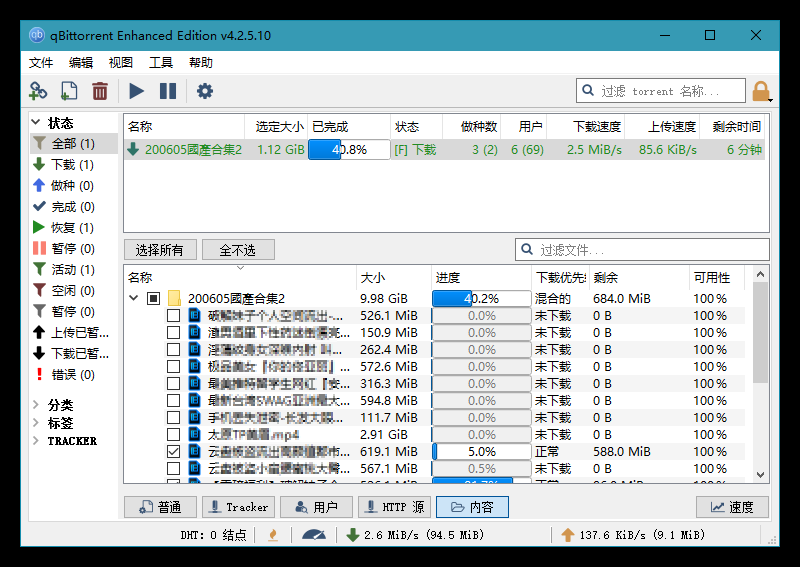 BT客户端下载软件 qBittorrent v5.1.3 绿色增强便携版